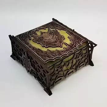 Резной деревянный ящик для хранения в виде тотема дракона – декоративный органайзер в винтажном стиле One Size