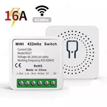 RF433Mhz 16A Mini Smart Switch DIY Automation беспроводной пульт дистанционного управления реле выключателя света контроллер для светодиодных ламп бытовая техника 1Pcs