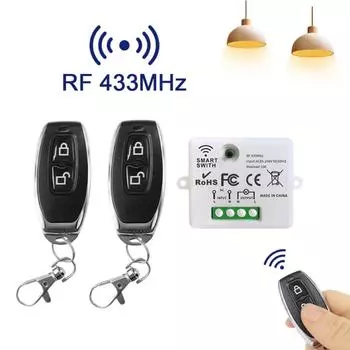 RF433MHz беспроводной пульт дистанционного управления переключатель 10A релейный приемник передатчик настенная панель переключатель для светодиодного освещения DIY управление