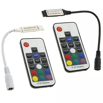RF 17 клавиш RGB пульт дистанционного управления DC 5V-24V беспроводной диммер 4-контактное соединение для светодиодной ленты DIY часть белый