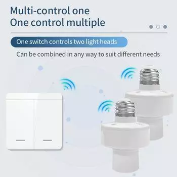 RF 433MHz беспроводной выключатель света 1/2/3Gang 86 настенный выключатель панели E27 держатель лампы пульт дистанционного управления прерыватель для светодиодной лампы 110V 220V