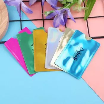 RFID блокирующий рукав защитный чехол для кредитных карт синий