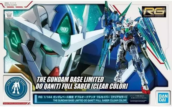 RG 1144 Gundam Base Limited Double O Quanta Full Saber [Clear Color] Mobile Suit Gundam 00 (Double O)