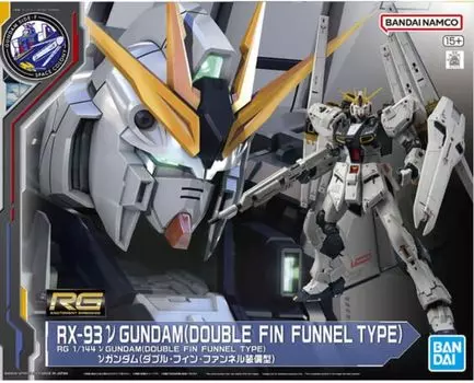 RG Nu Gundam Fin Funnel Equipped Plastic Model Mobile Suit Counterattack Fukuoka 1/144 (Double Type) Color-coded Gundam Char s SIDE-F чёрный