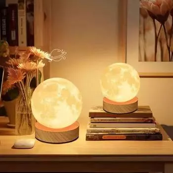 RGB 3D Луна USB Ночной светильник Управление 3 Цвета Провод Светодиодный Настольный Лампа Лунный warm light