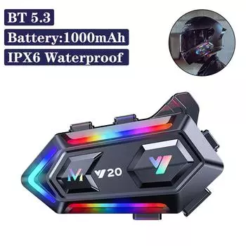 RGB цветные огни наушники гарнитура наушники мотоциклетный шлем Hands-free стерео BT 5.3 1000mAh беспроводной Y20