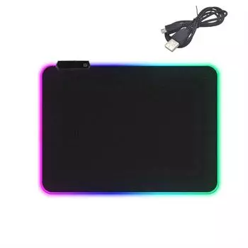 RGB Gaming Mouse Pad with LED Light, Computer Mouse Pad with Backlit Keyboard, Table Mat