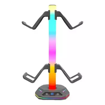RGB Headset Stand Controller Holder 9 Light Modes for PS5/PS4/Xbox/Switch Pro *U