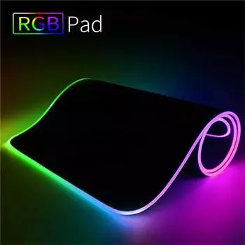 RGB игровой коврик для мыши, светодиодный коврик для компьютерной мыши с подсветкой, коврик для клавиатуры, настольный коврик