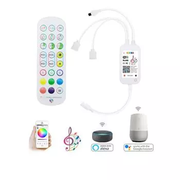 RGB контроллер для светодиодной ленты DC5-24v wifi/пульт дистанционного управления для SMD50502835, работает с Alexa и Google home
