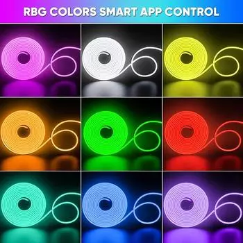 RGB LED неоновые огни 5 В USB неоновые светодиодные ленты музыкальная синхронизация 16 цветов диммируемая водонепроницаемая гибкая лампа DIY рождественский домашний декор Bluetooth&1m
