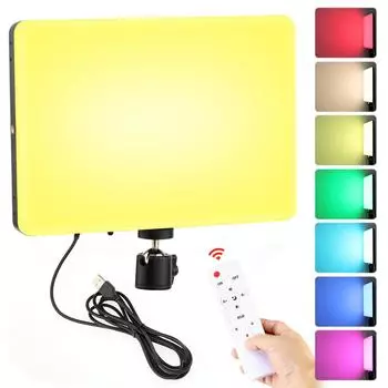 RGB LED Видео Светильник Освещение для конференций и фотосъемки Селфи Лампа для фотостудии со штативом для прямых трансляций TikTok