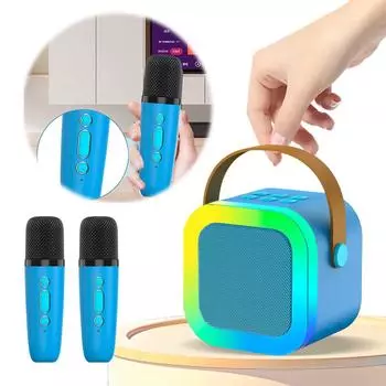 RGB многоцветный динамик регулируемые светодиодные фонари караоке-машина игрушка маленький динамик чёрный