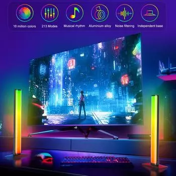 RGB настольная световая панель аудиоконтроль светодиодный индикатор ритма музыки с управлением через приложение ТВ компьютер игра настольный декоративный светильник