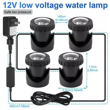 RGB погружные 1/2/3/4 светодиодные светильники водонепроницаемые IP68 подводный фонтан пруд точечный светильник диммируемый бассейн ландшафтный светильник EU Plug