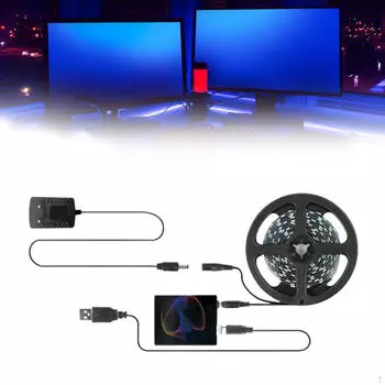 RGB полоса для ПК, игровая подсветка, профессиональная синхронизация с цветом экрана, окружающая среда, 1 метр 1 Meter