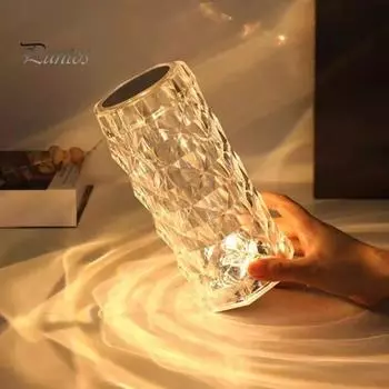 RGB прикроватная лампа с дистанционным управлением, регулируемая яркость, USB-зарядка, 16 цветов, настольная лампа, светодиодный ночник Small 6 Colors