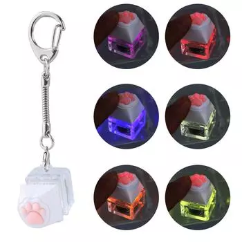 RGB силиконовые кошачьи лапки Cherry Switches Tester Kit Механические переключатели клавиатуры Брелок Игрушка для снятия стресса