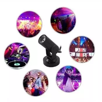 RGB Spotlight LED Spotlight Track Lighting 1W Disco Light Soft Party Dance Floor Spotlights For Bar Restaurant Shop Commercial 1pcs