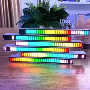 RGB светодиодная лента, музыка, управление звуком, звукосниматель, ритм, окружающая лампа, атмосфера, ночные огни для бара, автомобиля, ТВ, игровое украшение