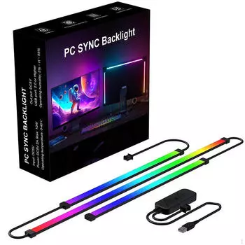 RGB светодиодный барный стол украшение USB питание музыка ТВ подсветка комната аксессуары для игры 24inch