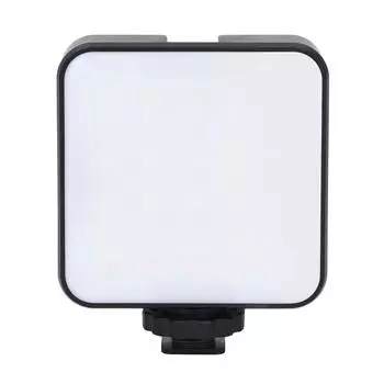 RGB Video Light LED Camera Light Full Color Portable Photography Light with 3 Cold Shoe Mounts чёрный