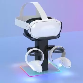 RGB VR зарядная док-станция контроллер крепление регулируемый дизайн VR зарядная станция гарнитура дисплей подставка для Meta Quest 3/3S белый