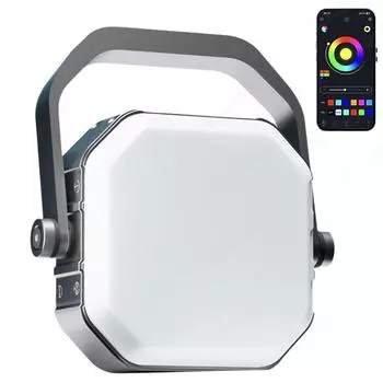 RGB видеосвет светодиодный свет для камеры 360 полноцветный портативный фотосветильник 3 холодный башмак перезаряжаемый 3000-9000K панель лампа чёрный