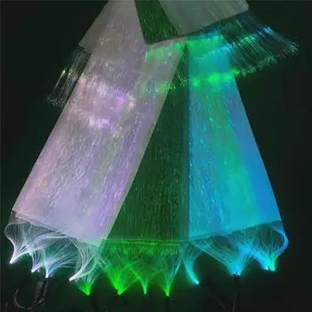 RGB волоконно-оптическая светодиодная светящаяся ткань - режущийся светящийся текстиль