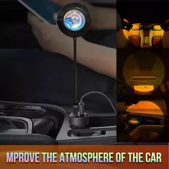 RGB закат лампа проекционная светодиодная лампа многомодальная радужная лампа для фотосъемки селфи вечеринка дома гостиная спальня декор подарки