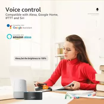 RGBCW Smart 30W Flush Mount LED Backlight Ceiling Light RGBIC/CCT with Alexa Google For WiFi Bluetooth Round Flat Panel Lamp