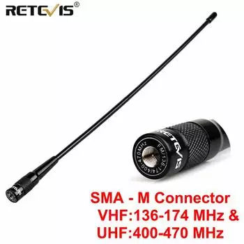 Rhd-771 Антенна для рации Sma-m Male VHF UHF Штыревые антенны для рации для Yaesu Vx-3r Vx-5r Rt3s Uv3r Tyt 1pc RHD-771 SMA-M