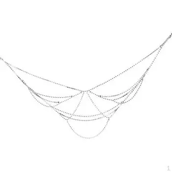 Rhines Бикини Бюстгальтер на груди Цепи для тела для женщин Ювелирные изделия серебряный