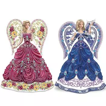 Rhinestone Art Wing Dress Beauty 5D Алмазная картина DIY Набор специальной формы lady-UP068