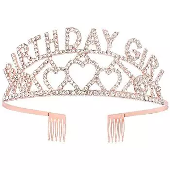 Rhinestone BIRTHDAY QUEEN GIRL Queen Princess Love Birthday Crown Party Supplies