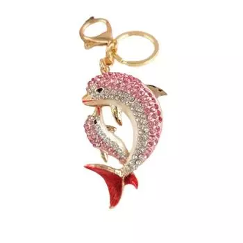 Rhinestone Dolphin Key Ring Trendy Cartoon Whale Pendant Marine Life Key Chain Bag Charms style 5