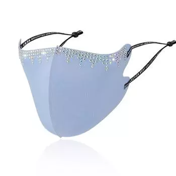 Rhinestone Face Mask Crystal Riding Mask Face Protector Tassel Mask Women