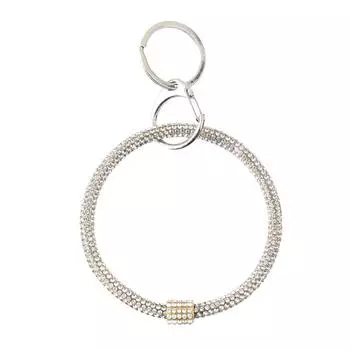 Rhinestone Key Chain Glittering Keychain Diamond Crystal Key Ring Backpack Bags Keyring Pendant Birthday Holiday Gift белый