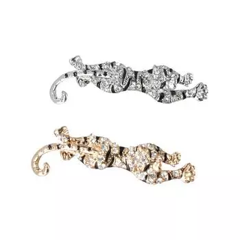 Rhinestone New Year Gifts Zinc Zinc Alloy Tiger Brooches Fashion Jewelry Enamel Badges Korean Style Pin серебряный