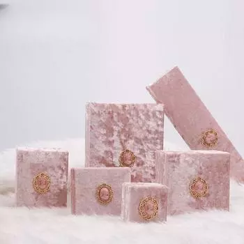 Rhinestone Rings Bearer Box Vintage Jewelry Display Holder Ring/necklace/bracelet Storage Pair Ring Box