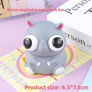 Rhinoceros Creative Rhino Squeeze Toy Pvc Sensory Play Hand Eye Coordination