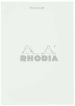 RHODIA cf11201 Блокнот Нет. 11 (A7) 80 листов в наборе из 3 штук, квадратные, водоотталкивающая обложка, перфорированная, сертифицирована PEFC, белая