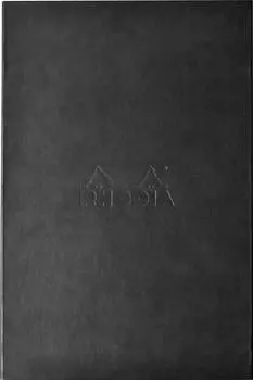 Rhodia Memo Pad with Cover Black Rhodia with Sheets 5mm RHODIA No.11 (A7) (Block No.11 Orange/80 Grid) cf-rdhc11bk