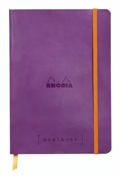 Rhodia Note Rhodiarama Goal Book A5 Dot Grid 240 Pages Italian Synthetic Leather Cover Purple cf117750
