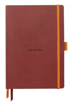 Rhodia Note Rhodiarama Goal Book A5 Dot Square Ruled 240 Pages Made in Italy Synthetic Leather Cover Nacala RHODIA cf117801