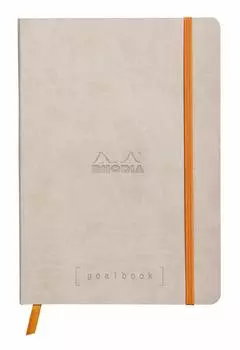 Rhodia Note Rhodiarama Goal Book A5 Dot Grid 240 Pages Italian Synthetic Leather Cover Beige cf117745
