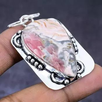 Rhodochrosite Gemstone 925 Steling Silver Jewelry Pendant 2.13 d3M85