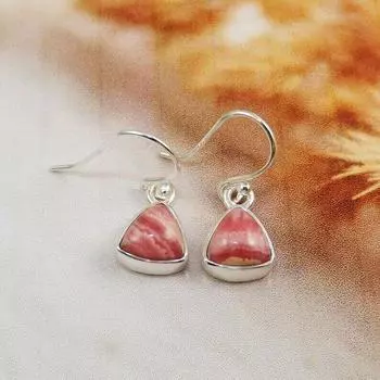 Rhodochrosite Gemstone Earring, Solid 925 Silver Earring, For Her, Women Earring
