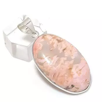 Rhodochrosite Gemstone Handmade 925 Sterling Silver Jewelry Pendant 1.93 j2q52