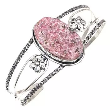 Rhodolite Drusy Gemstone Handmade Silver Jewelry Cuff Bracelets 7 Adjustable